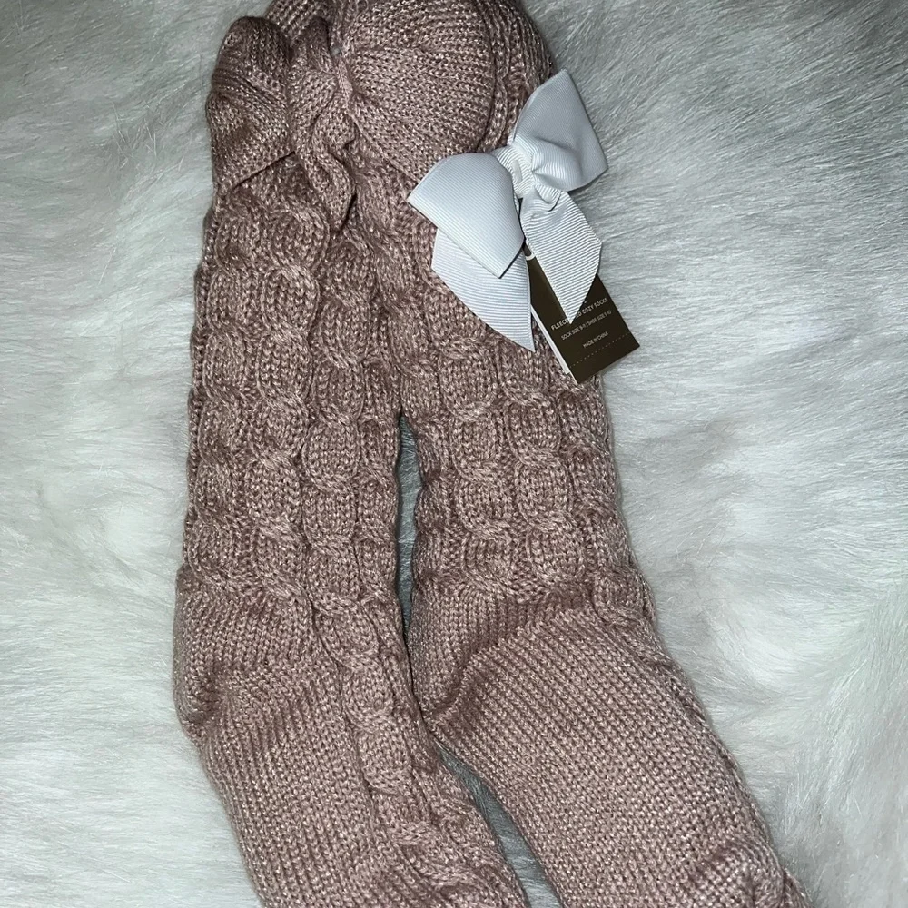 Laila Bow Fleece Lined Sock - Picture 2 of 7